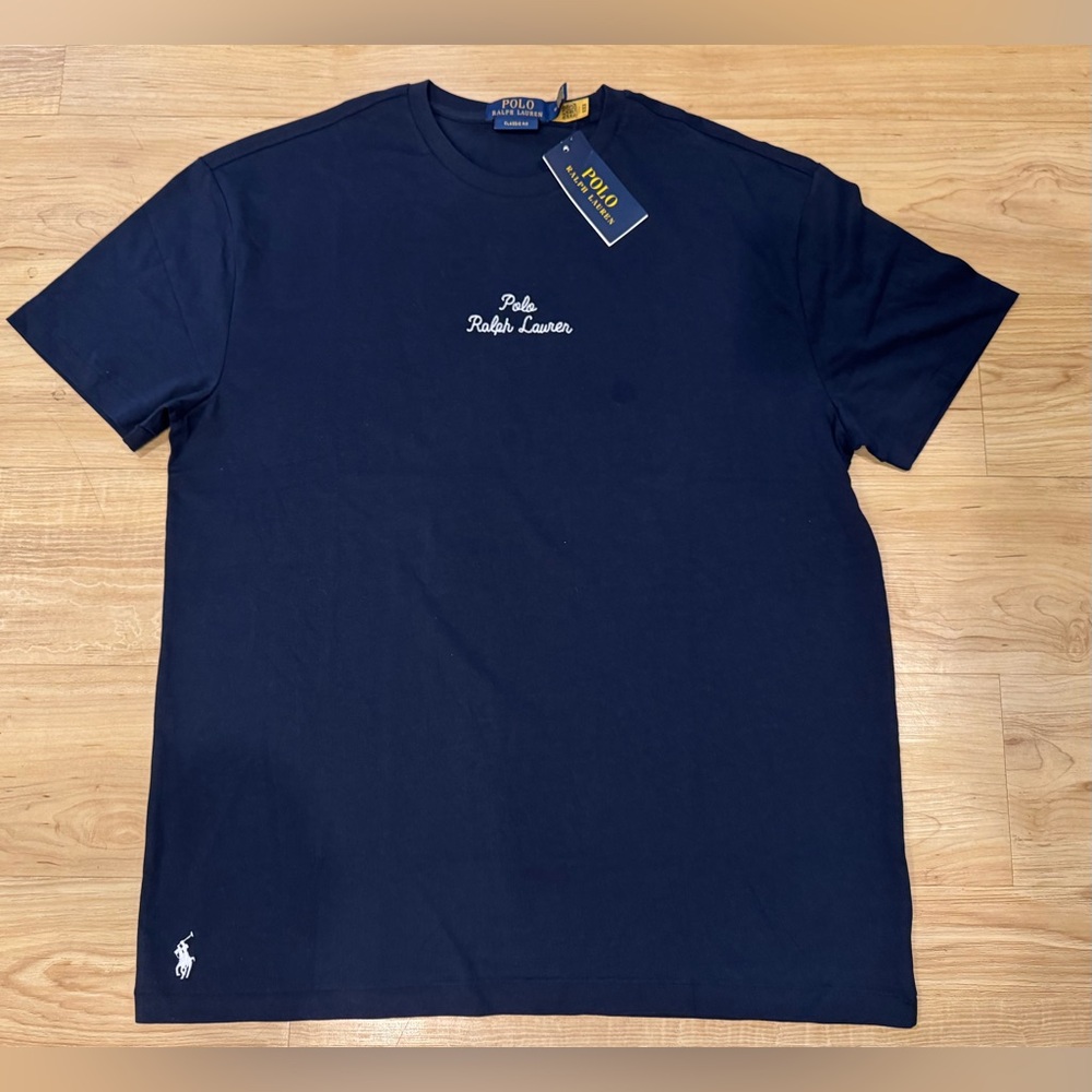 Polo Ralph Lauren Men's Classic Fit Stitched Logo Pony T-Shirt Tee Blue M-XXL